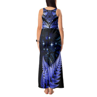 New Zealand Matariki Tank Maxi Dress Maori Pattern and Matariki Sky Night LT03 - Polynesian Pride
