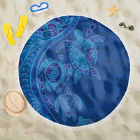 Hawaiian Turtles and Polynesian Art Tattoo Beach Blanket Ocean Abyss
