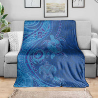 Hawaiian Turtles and Polynesian Art Tattoo Blanket Ocean Abyss