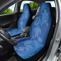 Hawaiian Turtles and Polynesian Art Tattoo Car Seat Cover Ocean Abyss