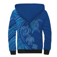 Hawaiian Turtles and Polynesian Art Tattoo Sherpa Hoodie Ocean Abyss