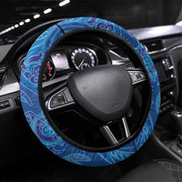 Hawaiian Turtles and Polynesian Art Tattoo Steering Wheel Cover Ocean Abyss