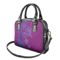 Hawaiian Turtles and Polynesian Art Tattoo Shoulder Handbag Cerise