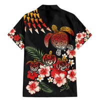 Hawaiian Hibiscus Turtle and Tropical Flower Family Matching Mermaid Dress and Hawaiian Shirt Dynamic Vibe