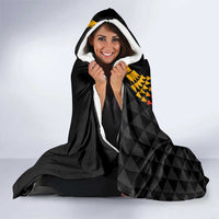 Hawaiian Hibiscus Turtle and Tropical Flower Hooded Blanket Dynamic Vibe