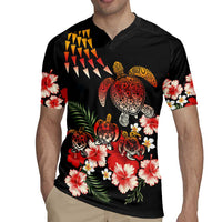 Hawaiian Hibiscus Turtle and Tropical Flower Rugby Jersey Dynamic Vibe