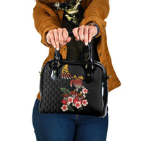Hawaiian Hibiscus Turtle and Tropical Flower Shoulder Handbag Dynamic Vibe