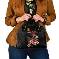 Hawaiian Hibiscus Turtle and Tropical Flower Shoulder Handbag Dynamic Vibe