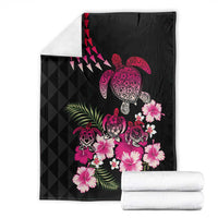 Hawaiian Hibiscus Turtle and Tropical Flower Blanket Sweet Vibe