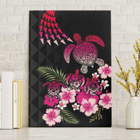 Hawaiian Hibiscus Turtle and Tropical Flower Canvas Wall Art Sweet Vibe