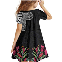 Samoan Art Tattoo Polynesian Pattern Family Matching Mermaid Dress and Hawaiian Shirt