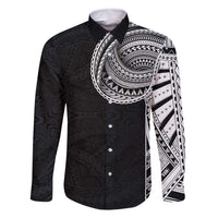 Samoan Art Tattoo Polynesian Pattern Family Matching Summer Maxi Dress and Hawaiian Shirt