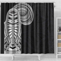 Samoan Art Tattoo Polynesian Pattern Shower Curtain