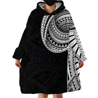 Samoan Art Tattoo Polynesian Pattern Wearable Blanket Hoodie