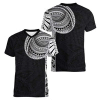 Samoan Art Tattoo Polynesian Pattern Women V-Neck T-Shirt