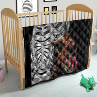 Samoan Warrior Art Tattoo Quilt Polynesian Pattern and Teuila