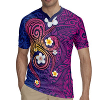 Hawaiian Octopus Tattoo and Frangipani Rugby Jersey