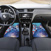 Hawaii Aloha Whales Car Mats Hibiscus and Whales with Polynesian Pattern - Polynesian Pride