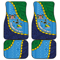 Malampa Fiji Day Car Mats National Symbols with Tapa Tribal and Polynesian Tattoo