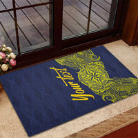 Personalised Tokelau Classic Ngatu Motifs Rubber Doormat
