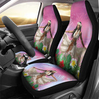 Woman Polynesian Tattoos Car Seat Cover Tropical Flower - Sweets Vibrant Color