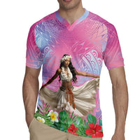 Woman Polynesian Tattoos Rugby Jersey Tropical Flower - Sweets Vibrant Color