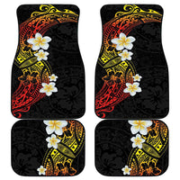 Plumeria Car Mats Polynesian Tribal Frangipani Sunset