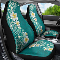 Plumeria Car Seat Cover Polynesian Tribal Frangipani Teal LT03 - Polynesian Pride