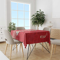 Plumeria Tablecloth Polynesian Tribal Frangipani Red