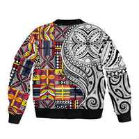 Niue Hiapo and Maori Decoration Tattoos Bomber Jacket - Polynesian Pride