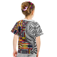 Niue Hiapo and Maori Decoration Tattoos Kid T Shirt LT03 - Polynesian Pride
