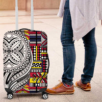 Niue Hiapo and Maori Decoration Tattoos Luggage Cover - Polynesian Pride