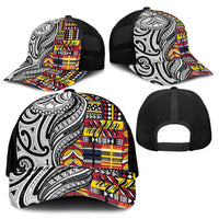 Niue Hiapo and Maori Decoration Tattoos Mesh Trucker Cap - Polynesian Pride
