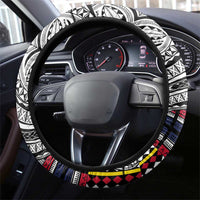 Niue Hiapo and Maori Decoration Tattoos Steering Wheel Cover - Polynesian Pride