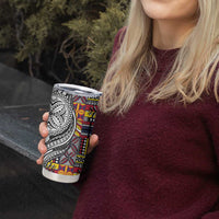 Niue Hiapo and Maori Decoration Tattoos Tumbler Cup - Polynesian Pride