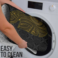 Niue Polynesian Hiapo Tattoo Art Bathroom Set Half Style Black Gold Color LT03 - Polynesian Pride