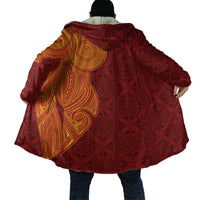 Niue Polynesian Hiapo Tattoo Art Cloak Half Style Red Yellow Color LT03 - Polynesian Pride