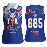 Toa Samoa Rugby Women Sleeveless Polo Shirt Six Eight Five to The World