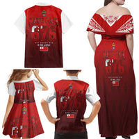 Mate Ma'a Tonga Rugby Family Matching Off Shoulder Maxi Dress and Hawaiian Shirt Six Seven Six to The World