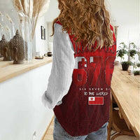 Mate Ma'a Tonga Rugby Women Casual Shirt Six Seven Six to The World