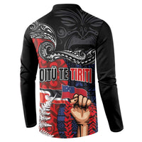 Aotearoa and Samoa Toitu Te Tiriti Button Sweatshirt Honour the Treaty - Te Tiriti Is Us