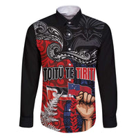 Aotearoa and Samoa Toitu Te Tiriti Family Matching Long Sleeve Bodycon Dress and Hawaiian Shirt Honour the Treaty - Te Tiriti Is Us