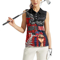 Aotearoa and Samoa Toitu Te Tiriti Women Sleeveless Polo Shirt Honour the Treaty - Te Tiriti Is Us LT03 - Polynesian Pride