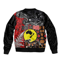Aotearoa and Australia Toitu Te Tiriti Bomber Jacket Honour the Treaty - Te Tiriti Is Us