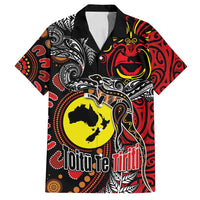 Aotearoa and Australia Toitu Te Tiriti Family Matching Tank Maxi Dress and Hawaiian Shirt Honour the Treaty - Stand Together Stand Stronger