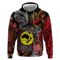 Aotearoa and Australia Toitu Te Tiriti Zip Hoodie Honour the Treaty - Stand Together Stand Stronger
