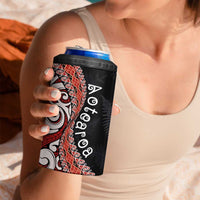 Aotearoa Maori Stylized Koru - Silver Ferns 4 in 1 Can Cooler Tumbler