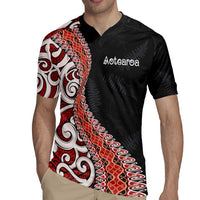 Aotearoa Maori Stylized Koru - Silver Ferns Rugby Jersey