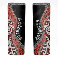 Aotearoa Maori Stylized Koru - Silver Ferns Skinny Tumbler