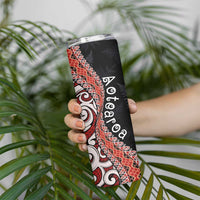 Aotearoa Maori Stylized Koru - Silver Ferns Skinny Tumbler